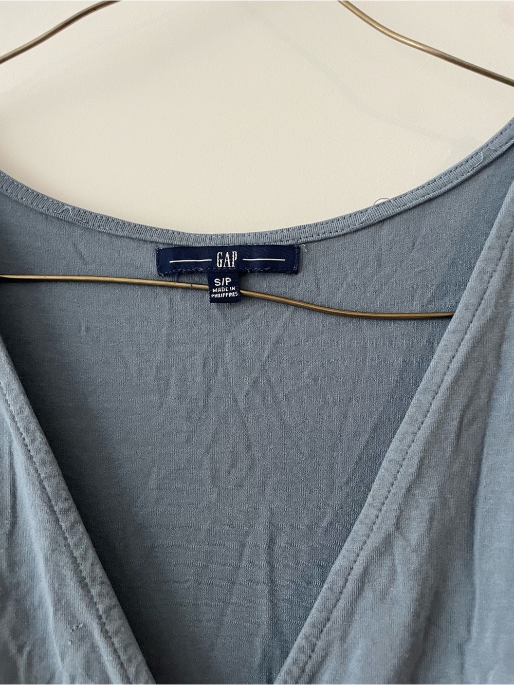 GAP Slate Blue V-Neck Midi Dress - Picture 3 of 3